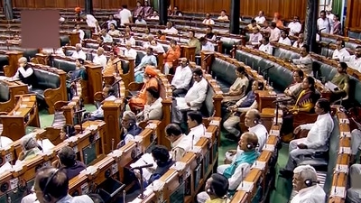 Parliamentarians in the Lok Sabha during the Monsoon session of Parliament, in New Delhi, Wednesday, August 2. (PTI)