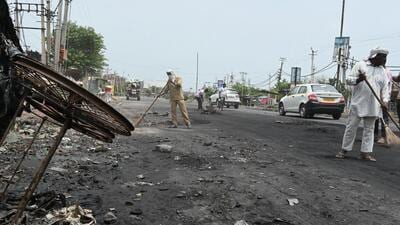 Police said senior police officers were also on the ground to monitor the situation and ensure that law and order was under control. (Paveen Kumar/ HT Photo) Police said senior police officers were also on the ground to monitor the situation and ensure that law and order was under control. (Paveen Kumar/ HT Photo)