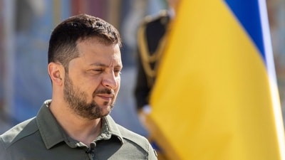 Ukrainian president Volodymyr Zelensky. (AP) Ukrainian president Volodymyr Zelensky. (AP)