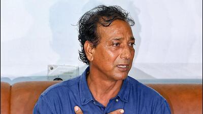 Sacked Congress leader Rajendra Gudha makes the ‘red diary’ public. (PTI) Sacked Congress leader Rajendra Gudha makes the ‘red diary’ public. (PTI)