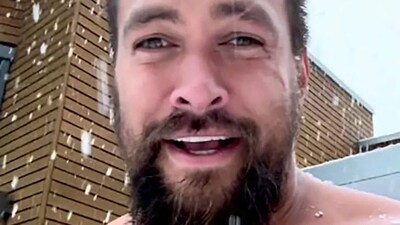 Jason Momoa marvels at the snow on his birthday (Instagram)