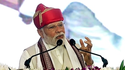 Prime Minister Narendra Modi addresses during the Lokmanya Tilak National Award Ceremony 2023, in Pune on Tuesday. (ANI)