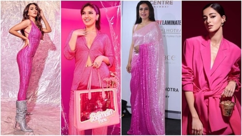 Bollywood divas Bhumi Pednekar, Kiara Advani, Kajol and Ananya Pandey slaying the Barbiecore look. (Instagram )
