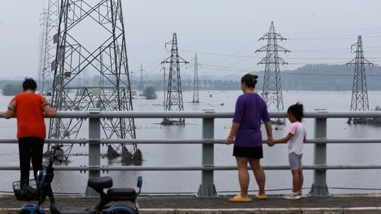 "The maximum (amount) of rainfall recorded during this storm, which was 744.8 millimetres, occurred at the Wangjiayuan Reservoir in Changping," the service said, adding the largest volume previously recorded was 609 millimetres in 1891.&nbsp;(REUTERS)