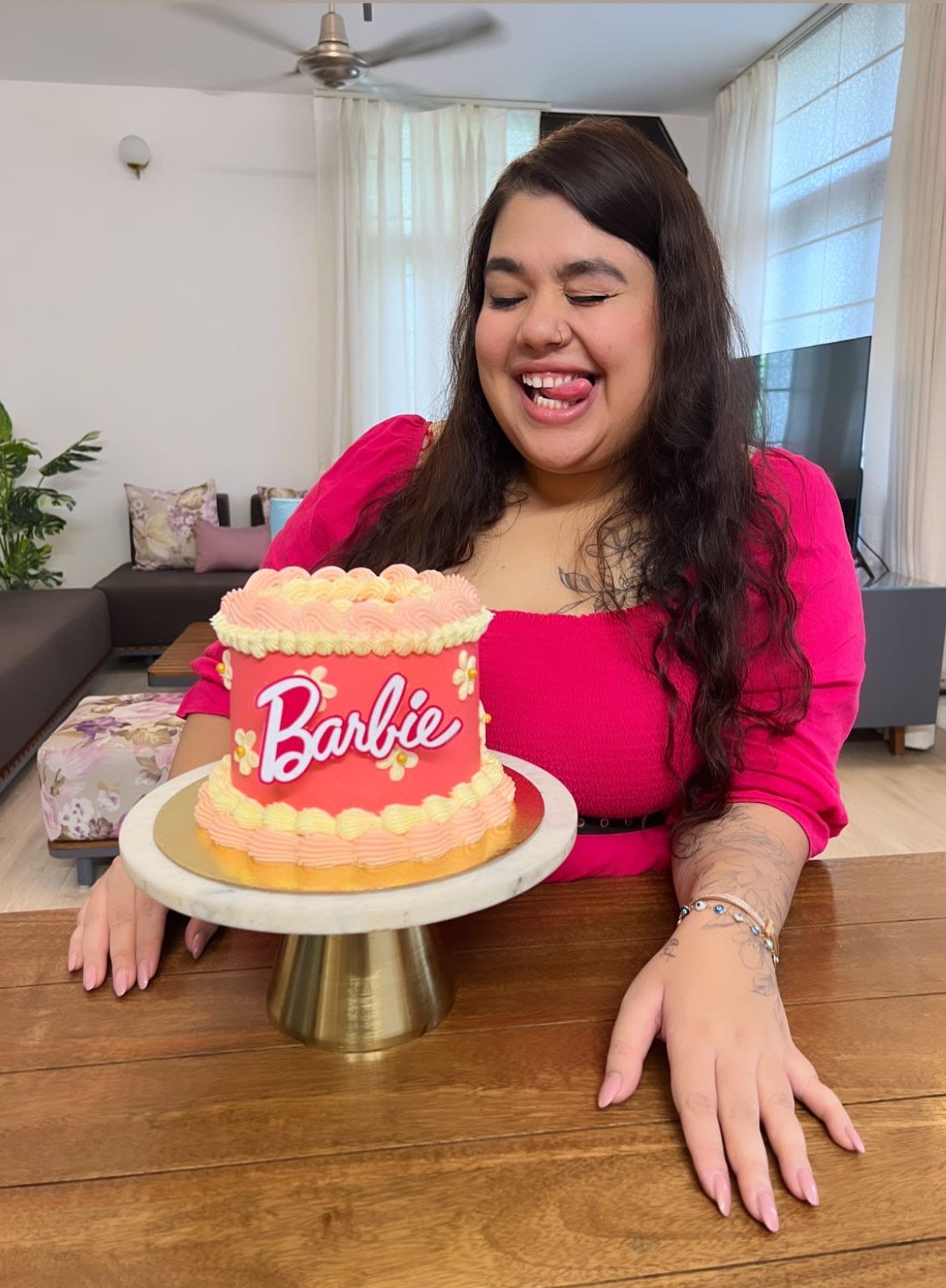 Sara Taneja, a baker from Malviya Nagar has baked 24 cakes ever since the release of the movie, Barbie (on July 21). Sara Taneja, a baker from Malviya Nagar has baked 24 cakes ever since the release of the movie, Barbie (on July 21).