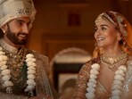 Ranveer Singh and Alia Bhatt in a still from the song Kudmayi.
