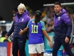 Brazil's Marta with coach Pia Sundhage