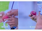 Screenshots of the old ball (L) and the one that it was replaced with (R) Screenshots of the old ball (L) and the one that it was replaced with (R)