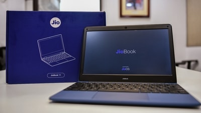 Reliance Jio launcheed their new Laptop JioBook 11, at the Reliance office in New Delhi on Monday. (ANI Photo) ( ) Reliance Jio launcheed their new Laptop JioBook 11, at the Reliance office in New Delhi on Monday. (ANI Photo) ( )