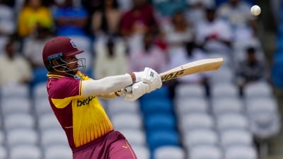 Opener Brandon King got West Indies off to a flying start batting first. He scored 28 of 19 balls. (AP) Opener Brandon King got West Indies off to a flying start batting first. He scored 28 of 19 balls. (AP)
