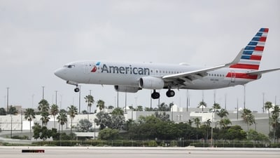 FILE - An American Airlines Boeing 737-823 lands at Miami International Airport in Miami, July 27, 2020. (AP) FILE - An American Airlines Boeing 737-823 lands at Miami International Airport in Miami, July 27, 2020. (AP)