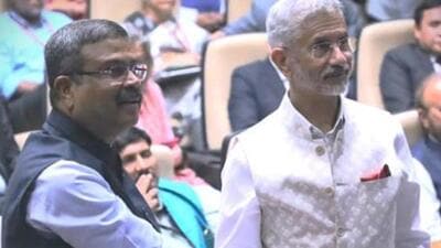 External affairs minister S Jaishankar and union education minister Dharmendra Pradhan launched the portal. (PIB photo) External affairs minister S Jaishankar and union education minister Dharmendra Pradhan launched the portal. (PIB photo)