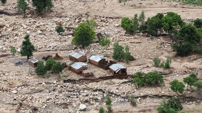 Africa: An aerial view shows houses which were damaged in Muloza on the border with Mozambique. More than 1400 people died due to cyclone Freddy, an exceptional, long lived storm that led to widespread devastation across southern Africa in March. (REUTERS)