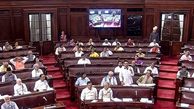 A view of the Rajya Sabha during the Monsoon session of Parliament, in New Delhi, Thursday. (PTI) A view of the Rajya Sabha during the Monsoon session of Parliament, in New Delhi, Thursday. (PTI)
