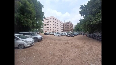 The area where the new block will come up at trauma centre, KGMU. (HT photo)
