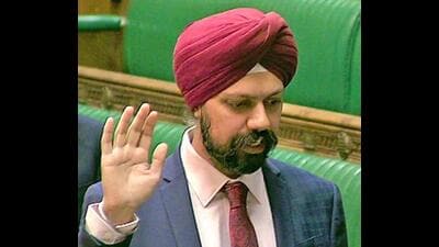 United Kingdom (UK) Member of Parliament Tanmanjeet Singh Dhesi, the Labour MP for Slough. (HT File)