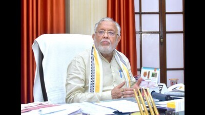 Uttar Pradesh finance minister Suresh Khanna. (HT file)