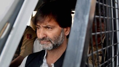 Yasin Malik was sentenced to life imprisonment in a terror funding case last year. (PTI) Yasin Malik was sentenced to life imprisonment in a terror funding case last year. (PTI)