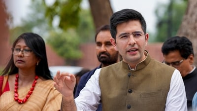 AAP MP Raghav Chadha. (PTI) AAP MP Raghav Chadha. (PTI)