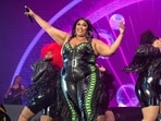 FILE - Lizzo performs at the BottleRock Napa Valley Music Festival on May 27, 2023, in Napa, Calif. Lizzo has been sued by three former dancers who accuse the Grammy winner of sexual harassment and allege the singer and her production company created a hostile work environment. The civil lawsuit filed Tuesday, Aug. 1, 2023, in Los Angeles County Superior Court claims Lizzo pressured one of the dancers to engage with nude performers at a club in Amsterdam and shamed another dancer for her weight gain before firing her. (Photo by Amy Harris/Invision/AP, File)