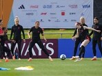 Jul 31, 2023; Auckland, NZL;  The United States women's national team trains at Waitakere Stadium amid the 2023 FIFA Women's World Cup. Mandatory Credit: Jenna Watson-USA TODAY Sports