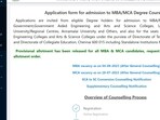 TANCET releases provisional allotment lists for MBA and MCA programmes TANCET releases provisional allotment lists for MBA and MCA programmes