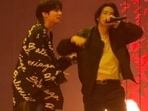 BTS members Jungkook and Suga at Seoul concert.