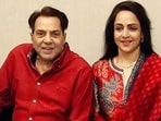 Dharmendra with wife Hema Malini. Dharmendra with wife Hema Malini.