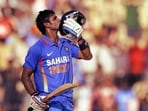 Manoj Tiwary after scoring his maiden ODI century Manoj Tiwary after scoring his maiden ODI century