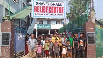 Several Bnei Menashe members have taken shelter in a synagogue in Mizoram Several Bnei Menashe members have taken shelter in a synagogue in Mizoram