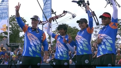 The Indian women's compound team of Jyothi Surekha Vennam, Aditi Swami and Parneet Kaur won the gold medal at the 2023 Berlin World Archery Championships