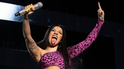 (FILES) Cardi B performs at the Austin City Limits Music Festival on October 6, 2019 at Zilker Park in Austin, Texas. Cardi B will not face criminal charges over an incident in which she threw her microphone at a member of her audience, police in Las Vegas said August 3.
Detectives launched a battery probe into the "WAP" star's actions after she retaliated when a concert-goer chucked a liquid at her. (Photo by SUZANNE CORDEIRO / AFP) (AFP) (FILES) Cardi B performs at the Austin City Limits Music Festival on October 6, 2019 at Zilker Park in Austin, Texas. Cardi B will not face criminal charges over an incident in which she threw her microphone at a member of her audience, police in Las Vegas said August 3.
Detectives launched a battery probe into the "WAP" star's actions after she retaliated when a concert-goer chucked a liquid at her. (Photo by SUZANNE CORDEIRO / AFP) (AFP)