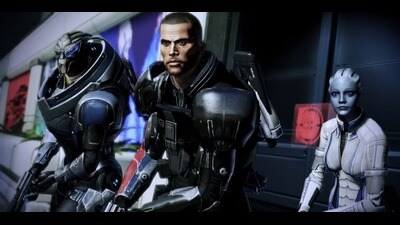 The alien Garrus Vakarian (extreme left), a vigilante and military adviser, is a steadfast friend to Commander Shepard (centre) in the videogame Mass Effect. The alien Garrus Vakarian (extreme left), a vigilante and military adviser, is a steadfast friend to Commander Shepard (centre) in the videogame Mass Effect.