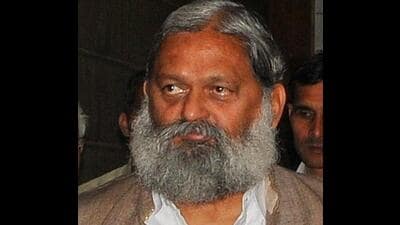 Haryana home minister Anil Vij said no one had even informed him about the religious yatra which was attacked by the rioters. (HT File) Haryana home minister Anil Vij said no one had even informed him about the religious yatra which was attacked by the rioters. (HT File)
