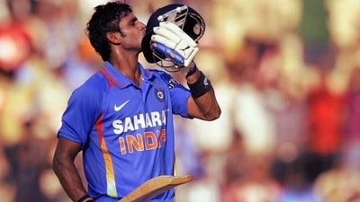 Manoj Tiwary after scoring his maiden ODI century (Manoj Tiwary/Facebook) Manoj Tiwary after scoring his maiden ODI century (Manoj Tiwary/Facebook)