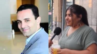 Truecaller CEO Alan Mamedi, Indian student Ekta (R). (screengrab, File) Truecaller CEO Alan Mamedi, Indian student Ekta (R). (screengrab, File)