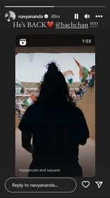 Navya Naveli Nanda shared the trailer on her Instagram Stories.