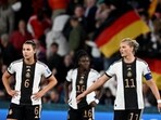  FIFA Women’s World Cup: Lena Oberdorf, Nicole Anyomi and Alexandra Popp looks dejected after Germany are knocked out