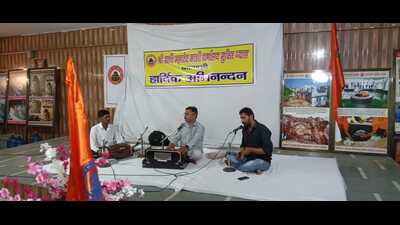 An event on the sidelines of the expo in Varanasi on Saturday (Ht Photo) An event on the sidelines of the expo in Varanasi on Saturday (Ht Photo)