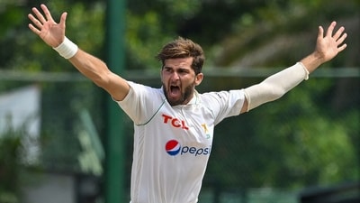 Pakistan's Shaheen Afridi during the Test series against Sri Lanka (AFP)
