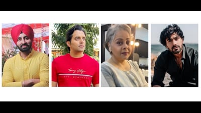 L-R: Actors Simarjeet Singh Nagra; Vivek Saini; Yamini Singh; and Ranjit Punia (HT Photos) L-R: Actors Simarjeet Singh Nagra; Vivek Saini; Yamini Singh; and Ranjit Punia (HT Photos)