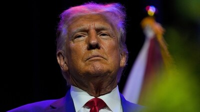 Former U.S. President and Republican presidential candidate Donald Trump looks on as he attends the ALGOP Summer Meeting in Montgomery, Alabama, U.S. August 4, 2023.  REUTERS/Cheney Orr (REUTERS)