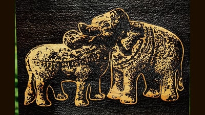 Vignesh’s most intricate work so far is a replica of the 900-year-old elephant-and-bull optical illusion carved in stone at the Airavatesvara temple in Kumbakonam. Vignesh’s most intricate work so far is a replica of the 900-year-old elephant-and-bull optical illusion carved in stone at the Airavatesvara temple in Kumbakonam.