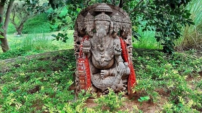 Samantha spotted one more Ganesha idol in a garden. She posted several pictures of the greenery and flowers and fruits she spotted at the place. Samantha spotted one more Ganesha idol in a garden. She posted several pictures of the greenery and flowers and fruits she spotted at the place. 