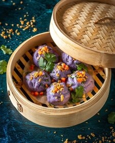 Purple cabbage dumplings (Chef Deepak Kumar)