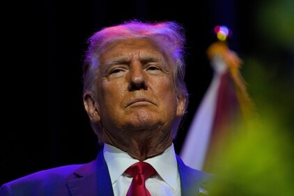 Former U.S. President and Republican presidential candidate Donald Trump looks on as he attends the ALGOP Summer Meeting in Montgomery, Alabama, U.S. August 4, 2023.  REUTERS/Cheney Orr (REUTERS)