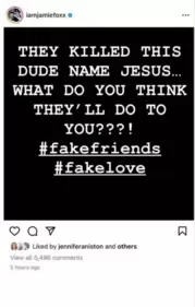 Jamie Foxx's cryptic post on Jesus has triggered severe backlash