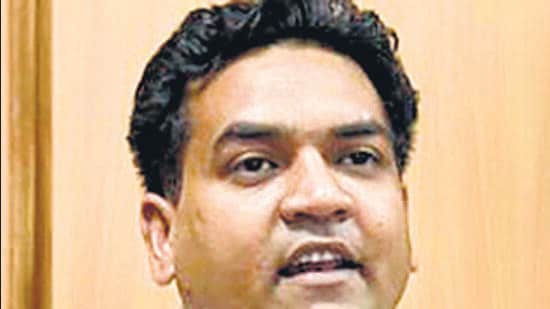 Kapil Mishra was removed as minister by Delhi chief minister Arvind Kejriwal and AAP chief Arvind Kejriwal in 2017. (HT PHOTO)