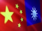 China-Taiwan Conflict: Chinese and Taiwanese flags are seen in this illustration.