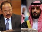 Saudi Crown Prince Mohammed bin Salman and NSA Ajit Doval. Saudi Crown Prince Mohammed bin Salman and NSA Ajit Doval.